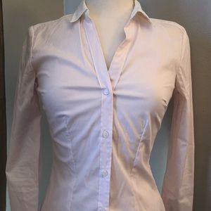 H&M pink stripe button down shirt
